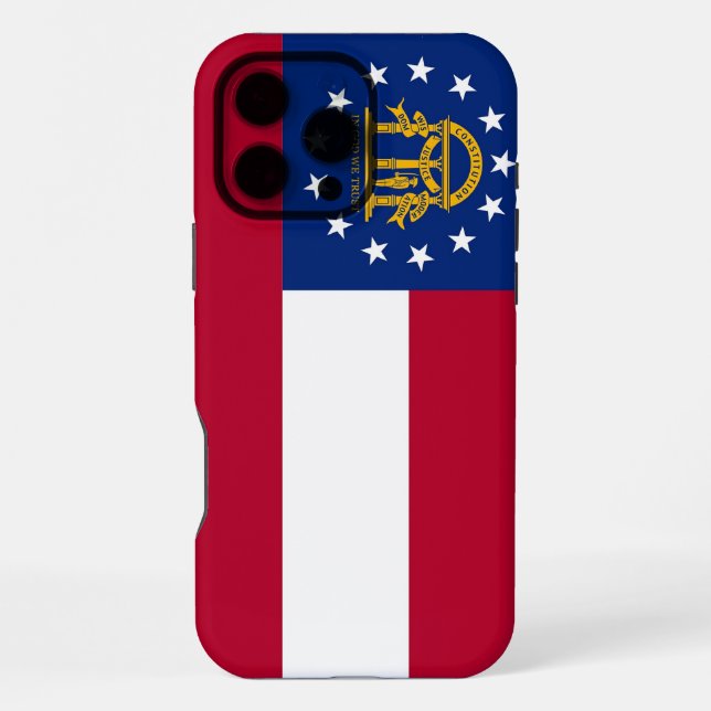 Coque iPhone Apple iPhone 16 Pro Max Coque, drapeau de Géorgie (Verso)