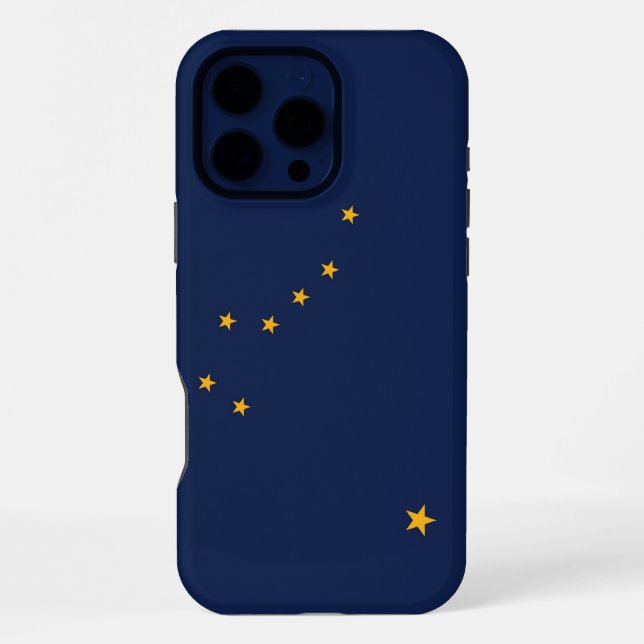 Coque iPhone Apple iPhone 16 Pro Max Coque, drapeau de l'Alaska (Verso)