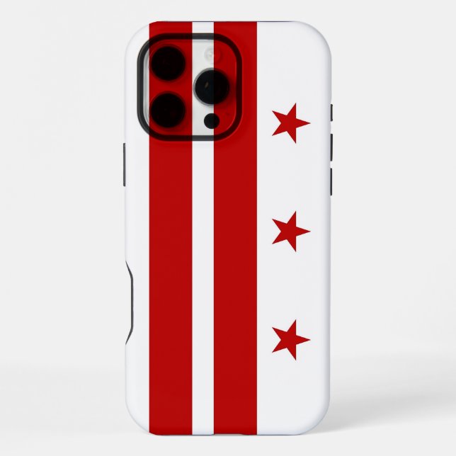Coque iPhone Apple iPhone 16 Pro Max, drapeau de Washington DC (Verso)