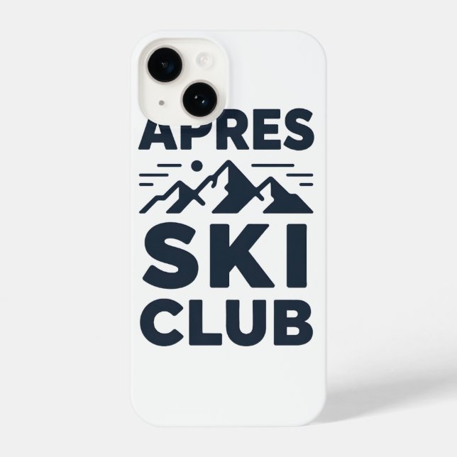 Coque iPhone Apres Ski Club Mountain Logo - Custom Mens Winter  (Verso)