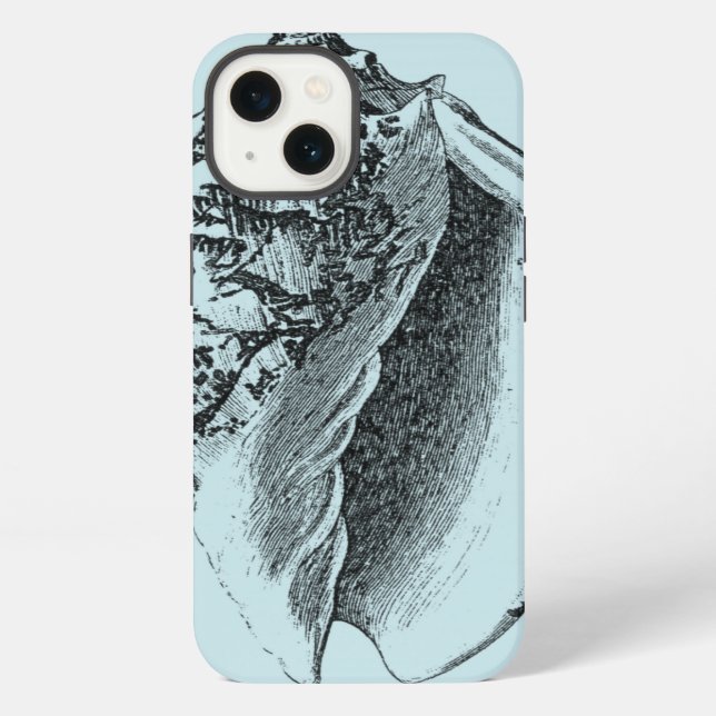 Coque iPhone Aqua Conch Shell (Verso)