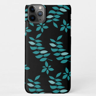 Coque iPhone 11Pro Max Aqua et jungle tropicale noire