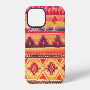 Coque iPhone 12 Aquarelle africaine, motif dynamique