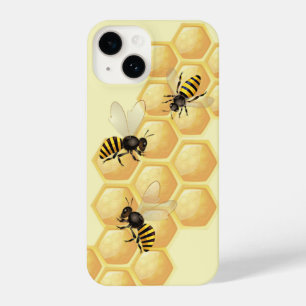 Coque Pour iPhone 14 Aquarelle Bees Beehive Art