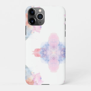 Coque iPhone 11Pro Aquarelle bleu et rose de l'artiste