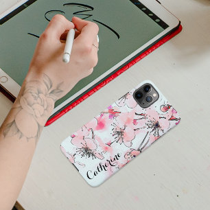 Coque iPhone 11Pro Max Aquarelle Cherry Blossoms Illustration artistique