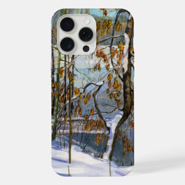 Coque iPhone Aquarelle Chute de neige (Verso)