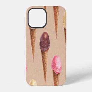Coque iPhone 12 Aquarelle de crème glacée Illustration transparent