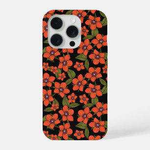 Coque iPhone 15 Pro Aquarelle épervière rouge vert pourpre