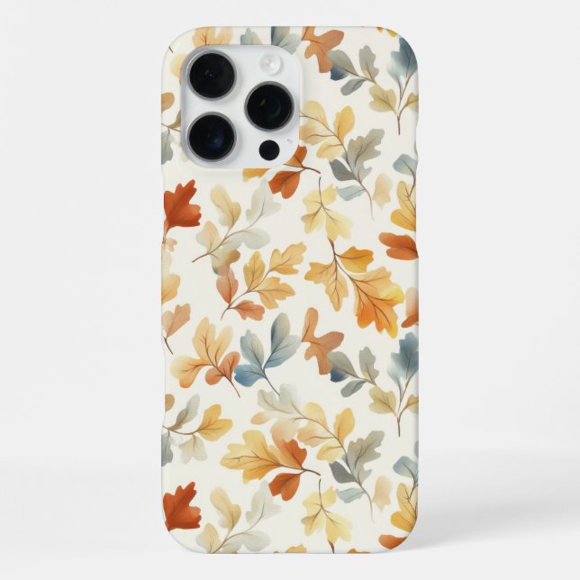 Coque iPhone Aquarelle Feuilles Automnes - Cosy Fall Nature (Verso)