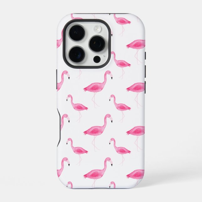 Coque iPhone Aquarelle Flamingo Patte (Verso)