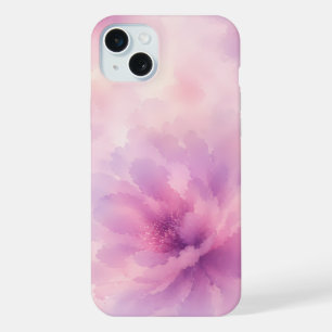 Coque iPhone 15 Plus Aquarelle Fleur de Lavande Rose Abstrait
