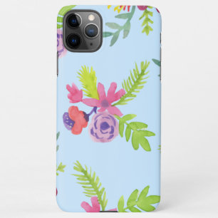 Coque iPhone 11Pro Max Aquarelle Fleur sauvage Motif Legs Enveloppement P