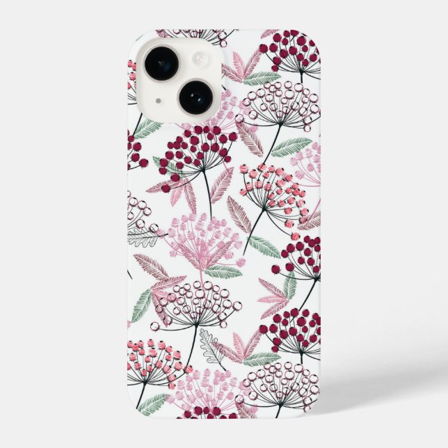 Coque iPhone Aquarelle Fleurs sauvages Jardin Art Floral (Verso)