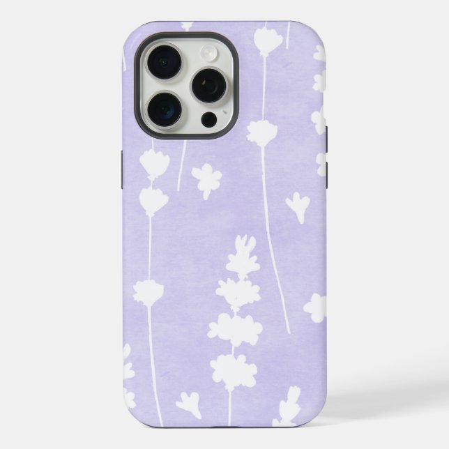 Coque iPhone Aquarelle Lavande Motif sans couture (Verso)