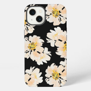 Etui iPhone 13 Aquarelle Les fleurs rougissent les pivoines sur l
