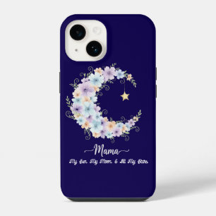Coque Pour iPhone 14 Aquarelle Lunaire Maman Florale