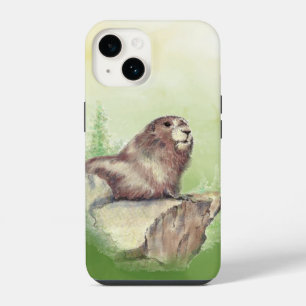 Coque Pour iPhone 14 Aquarelle Marmotte Marmotte Marmotte Marmotte Marm