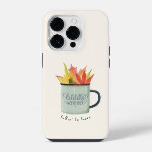 Coque Pour iPhone 14 Plus Aquarelle Météo Coulée Feuilles Automne