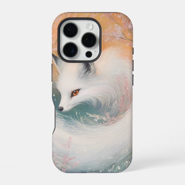 Coque iPhone Aquarelle Mystic Bloom Spring Fox (Verso)