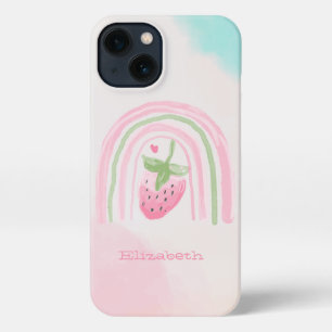 Etui iPhone 13 Aquarelle Rainbow Strawberry HP Ordinateur portabl
