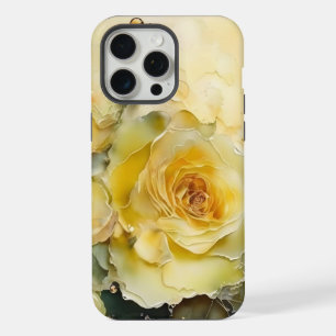 Coque iPhone 15 Pro Max Aquarelle Roses jaunes