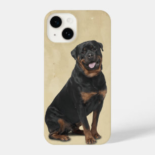 Coque Pour iPhone 14 Aquarelle Rotweiler Chien Animaux Animaux Animaux