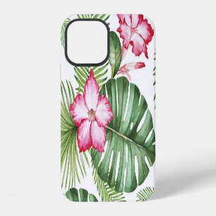 Coque iPhone 12 Aquarelle tropicale : Motif sans couture