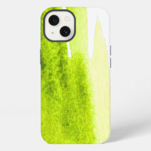 Etui iPhone 13 Aquarelle vert citron vert