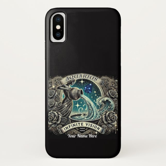 Coque iphone Aquarius "Infinite Vision" (Dos)