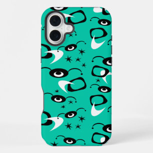 Coque iPhone 16 Plus Araignées Atomiques Rétro