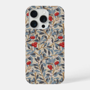 Coque iPhone 15 Pro Arbre à framboises rouges, William Morris