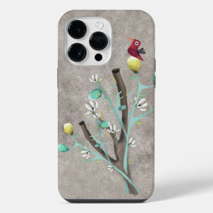 Coque Pour Pour iPhone 14 Pro Max Arbre CITRON VERT blanc fleuri peinture grise