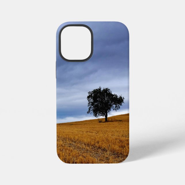 Coque iPhone Arbre dans un champ de blé (Verso)
