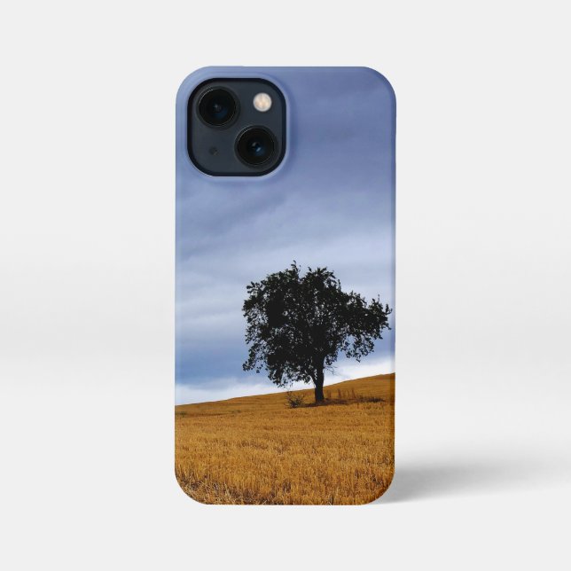 Coque iPhone Arbre dans un champ de blé (Verso)