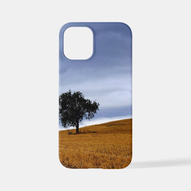 Coque iPhone Arbre dans un champ de blé (Verso)