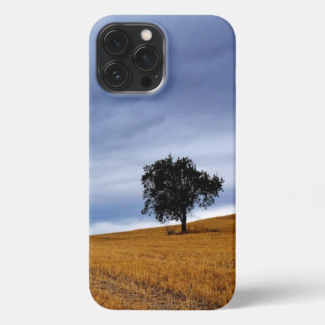 Coque iPhone Arbre dans un champ de blé (Verso)