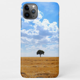 Coque iPhone 11Pro Max Arbre dans un champ de blé récolté