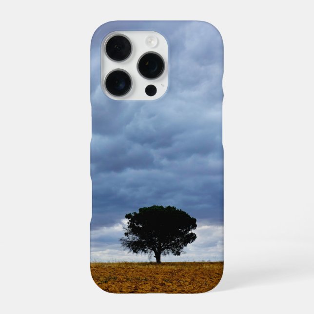 Coque iPhone Arbre dans un champ vide (Verso)
