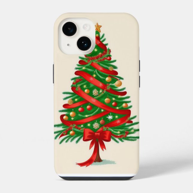 Coque iPhone Arbre de Noël (Verso)