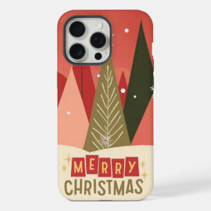 Coque iPhone 15 Pro Max Arbre de Noël rétro/vintage joyeux