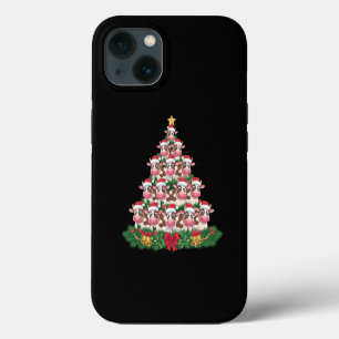 Etui iPhone 13 Arbre de Noël Vache Drôle Amateur de Vaches Noël