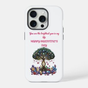Coque iPhone 15 Pro Arbre de pierre précieuse Joyeuse Saint-Valentin