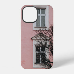 COQUE iPhone 12 ARBRE DÉNUÉ DEVANT BÂTIMENT ROSE
