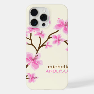 Coque iPhone 15 Pro Max Arbre en fleurs de cerisiers roses
