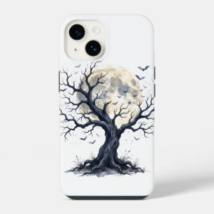 Coque Pour iPhone 14 Arbre Hanté Sous la Pleine Lune