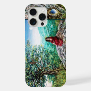 Coque iPhone 15 Pro Max ARBRE MAGIQUE / Aube dans le bois et Dame en rouge