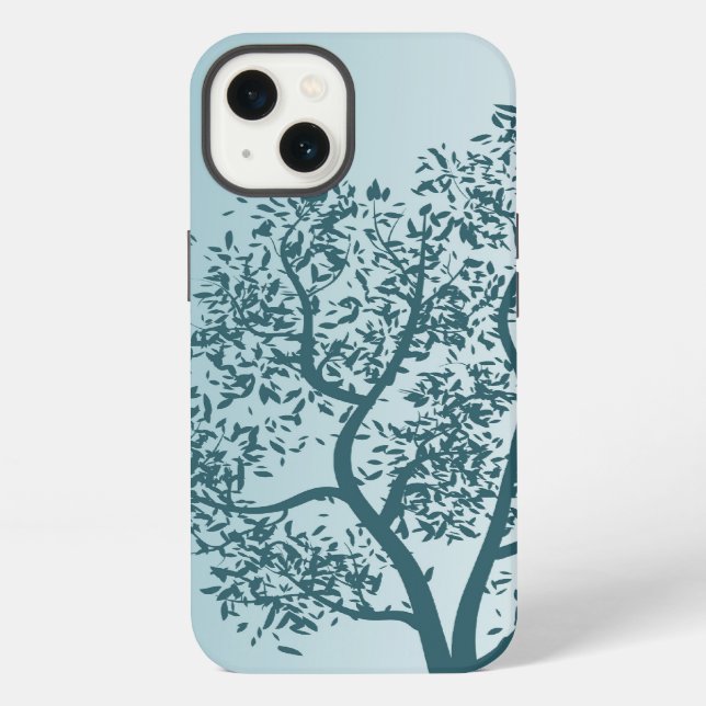Coque iPhone Arbre turquoise (Verso)
