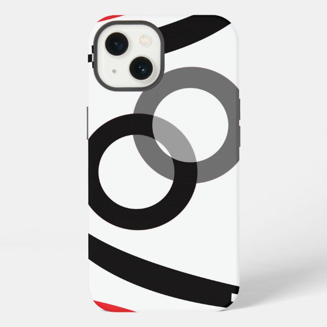 Coque iPhone Arc de cercle géométrique (Verso)
