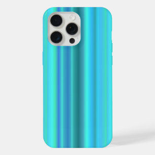Coque iPhone 15 Pro Max Arc-en-ciel à rayures bleues et vertes